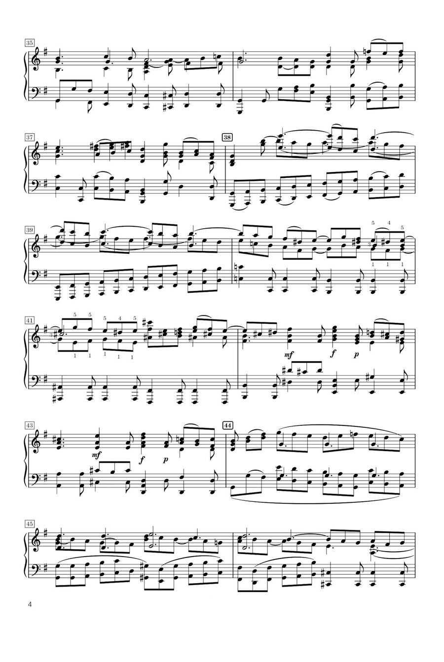 BWV 244 Kommt, ihr Töchter, helft mir klagen - Johann Sebastian Bach Piano Solo scores gallery preview page 4