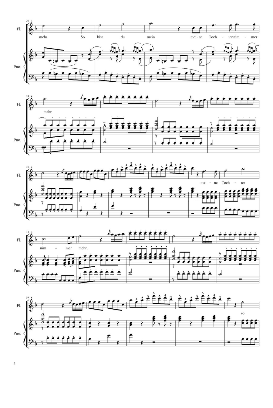Queen of the Night Aria - Wolfgang Amadeus Mozart Piano, Vocal scores gallery preview page 2