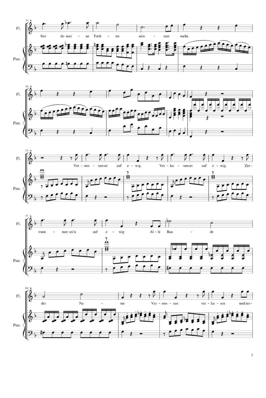 Queen of the Night Aria - Wolfgang Amadeus Mozart Piano, Vocal scores gallery preview page 3