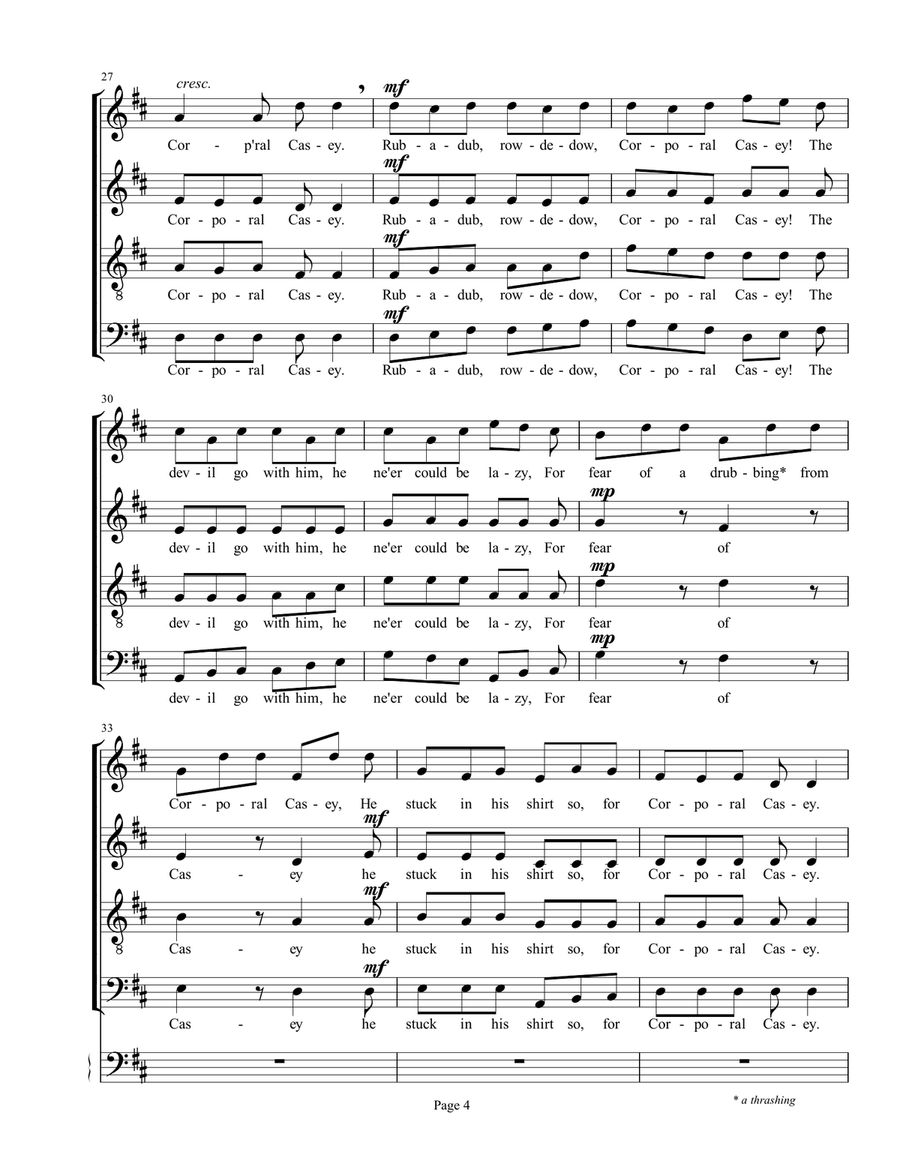 Corporal Casey (The Irish Washerwoman) 4-Part scores gallery preview page 4