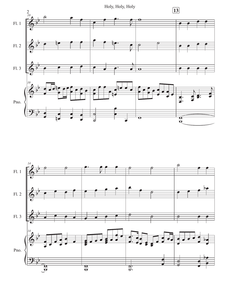 Holy, Holy, Holy Holy, Holy, Holy Woodwind Trio scores gallery preview page 2