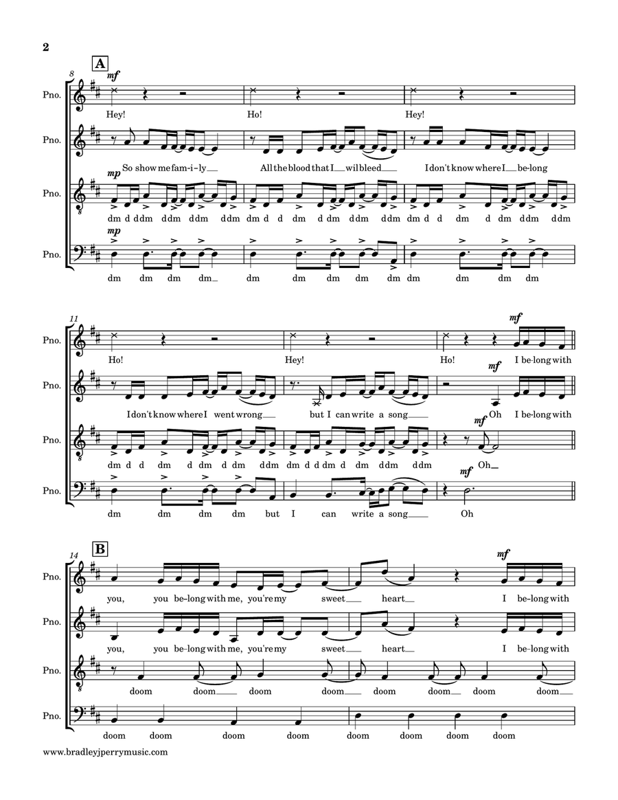 Ho Hey Ho Hey 4-Part scores gallery preview page 2