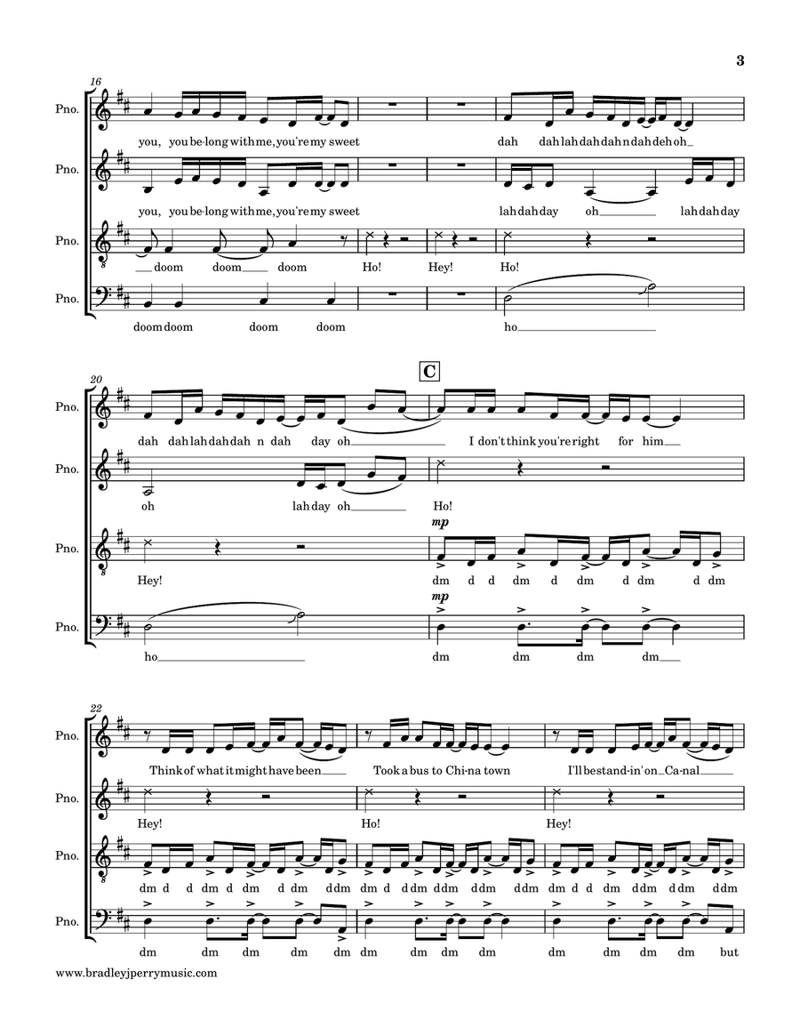 Ho Hey Ho Hey 4-Part scores gallery preview page 3