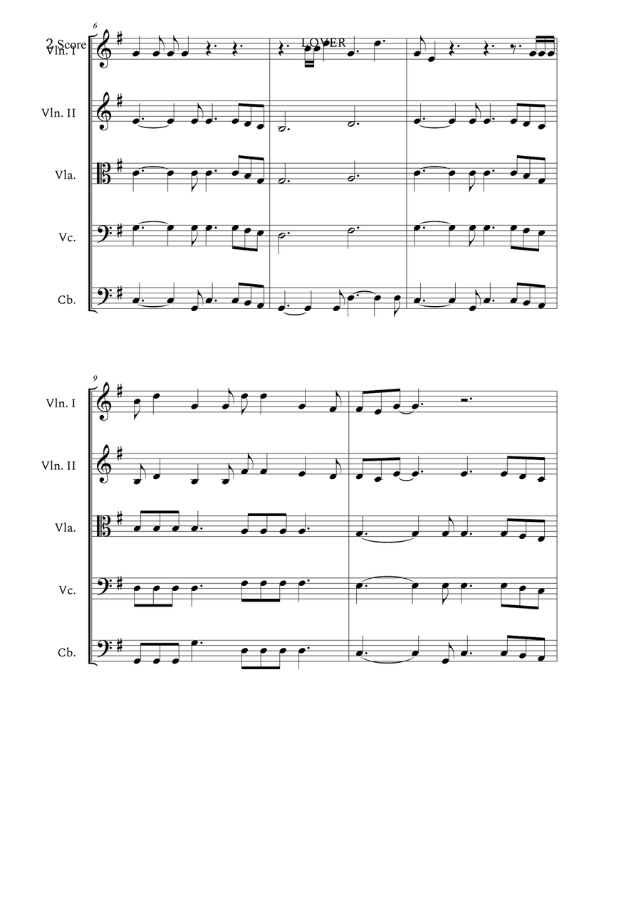 Lover String Orchestra scores gallery preview page 2