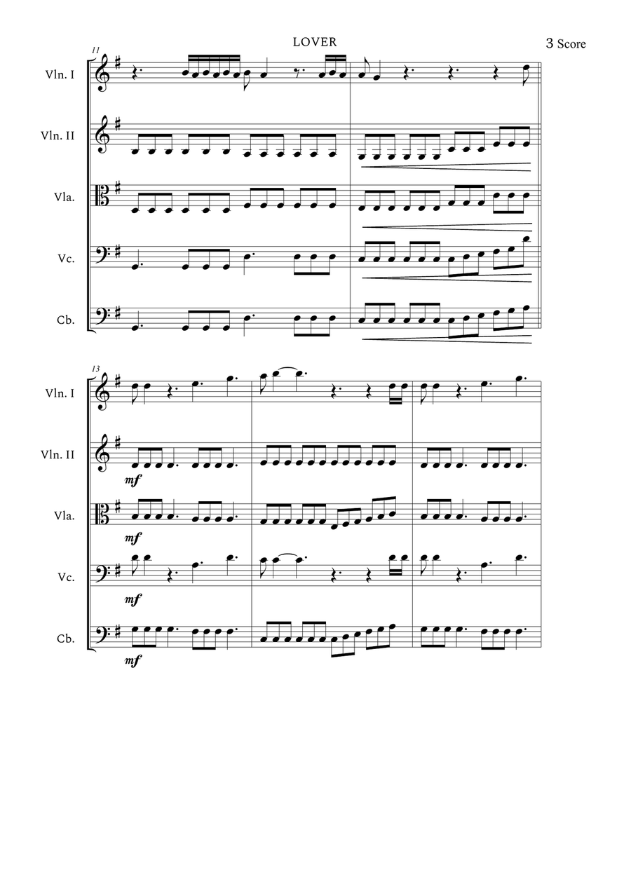 Lover String Orchestra scores gallery preview page 3