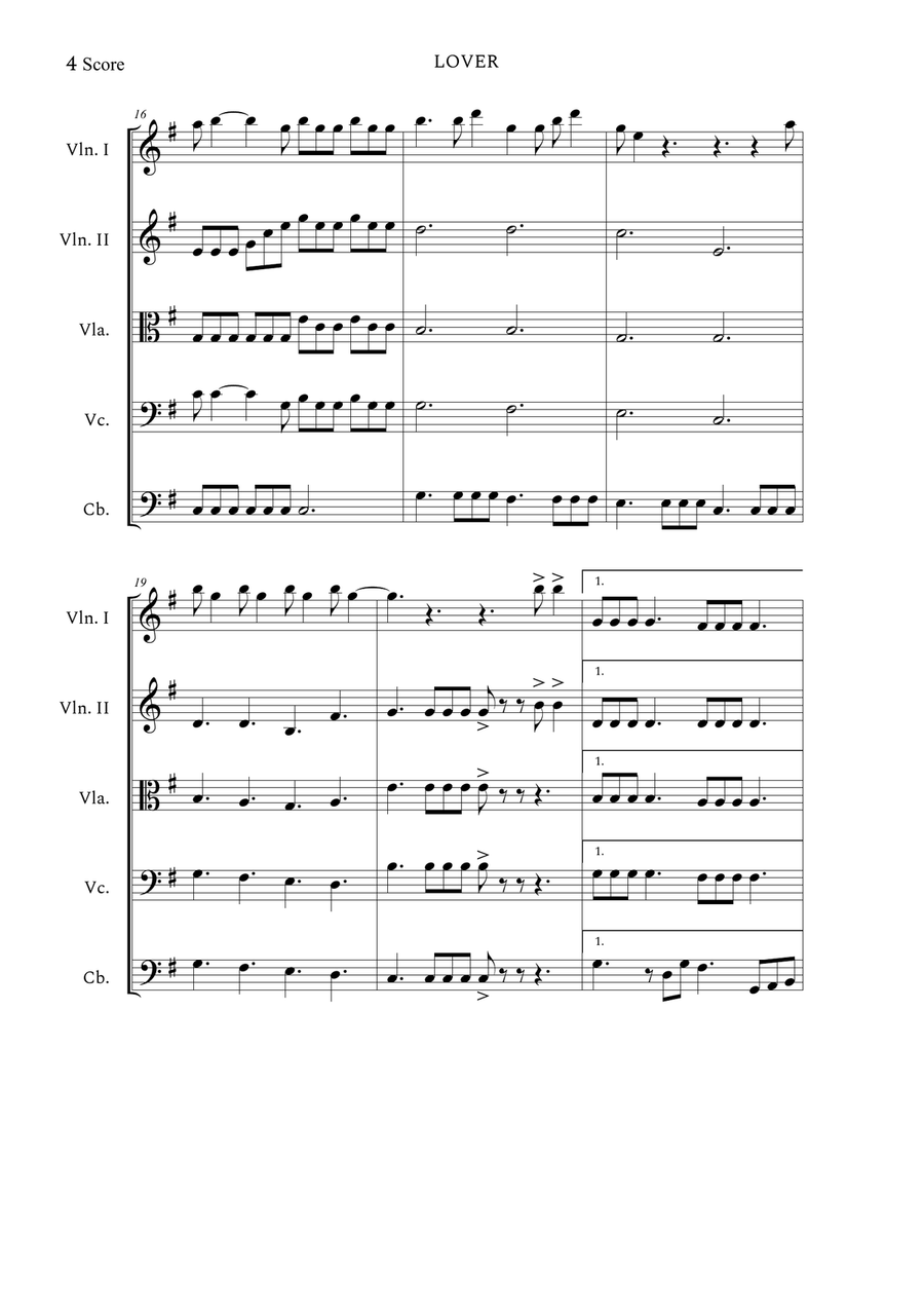 Lover String Orchestra scores gallery preview page 4