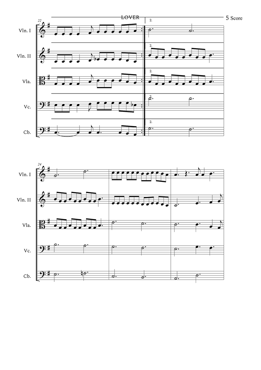 Lover String Orchestra scores gallery preview page 5