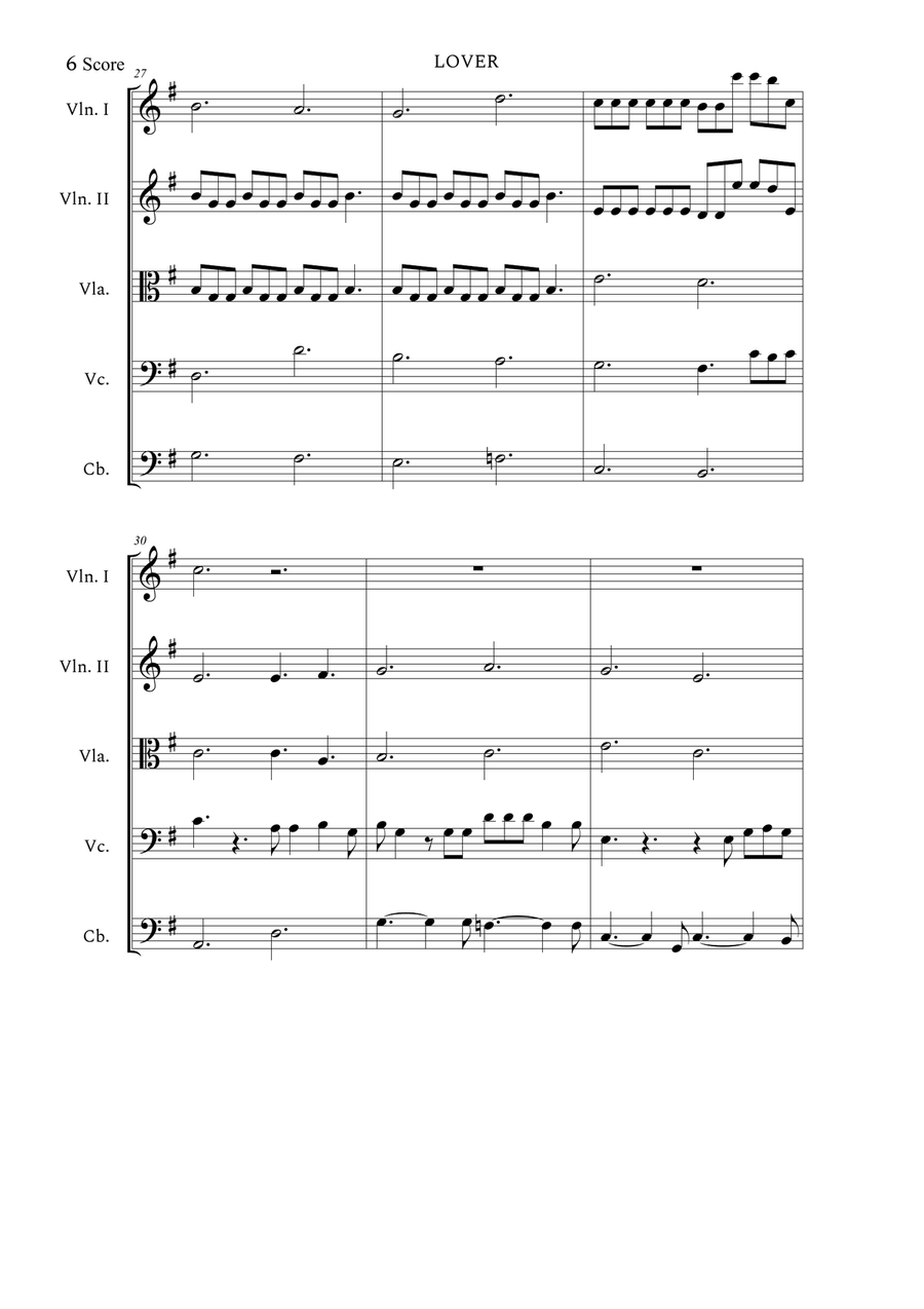 Lover String Orchestra scores gallery preview page 6