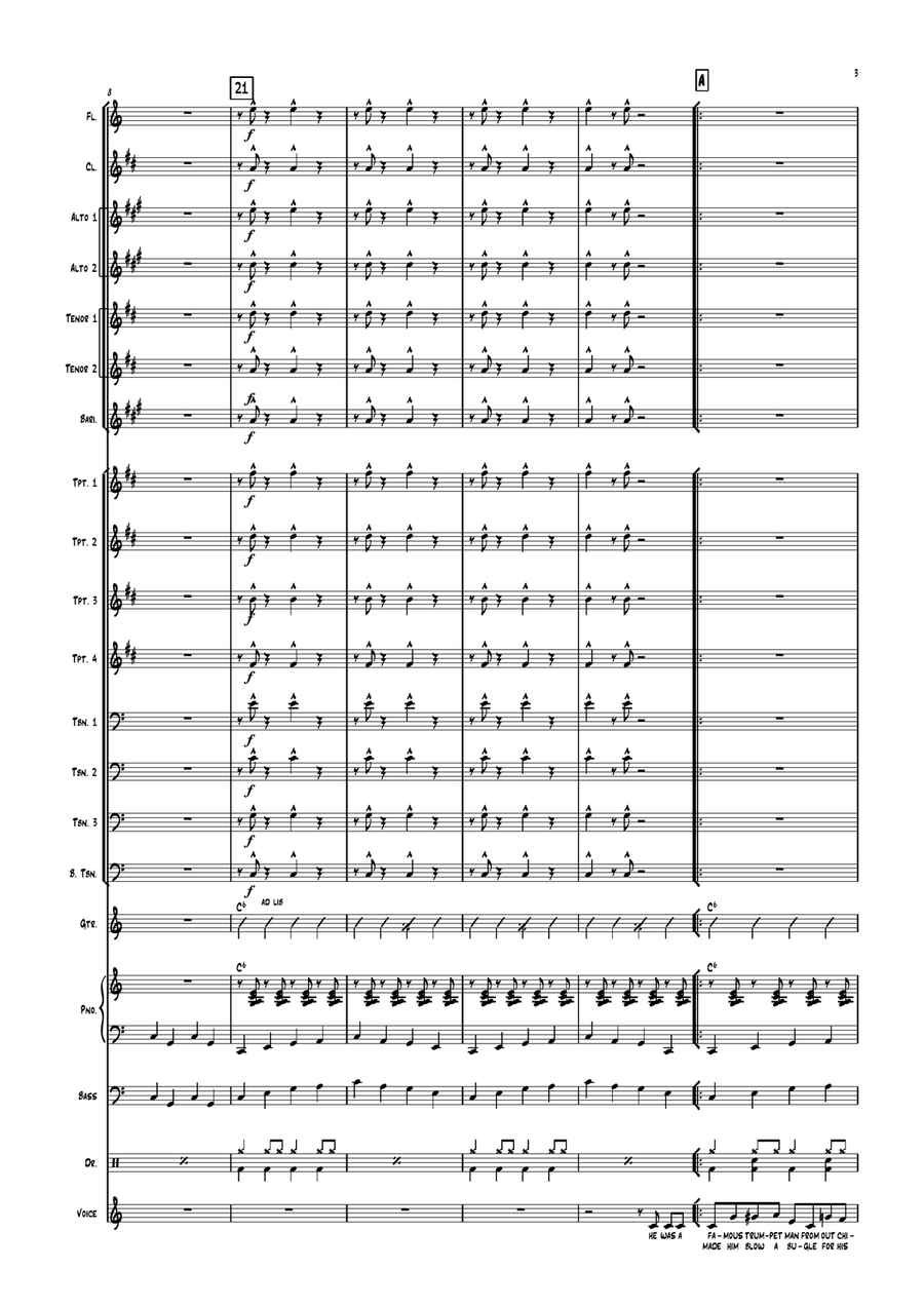 Boogie Woogie Bugle Boy Boogie Woogie Bugle Boy Jazz Ensemble scores gallery preview page 3
