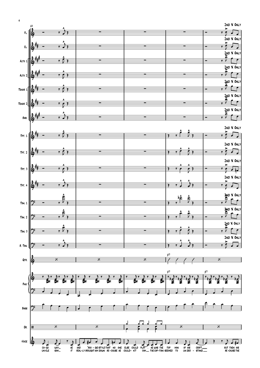 Boogie Woogie Bugle Boy Boogie Woogie Bugle Boy Jazz Ensemble scores gallery preview page 4