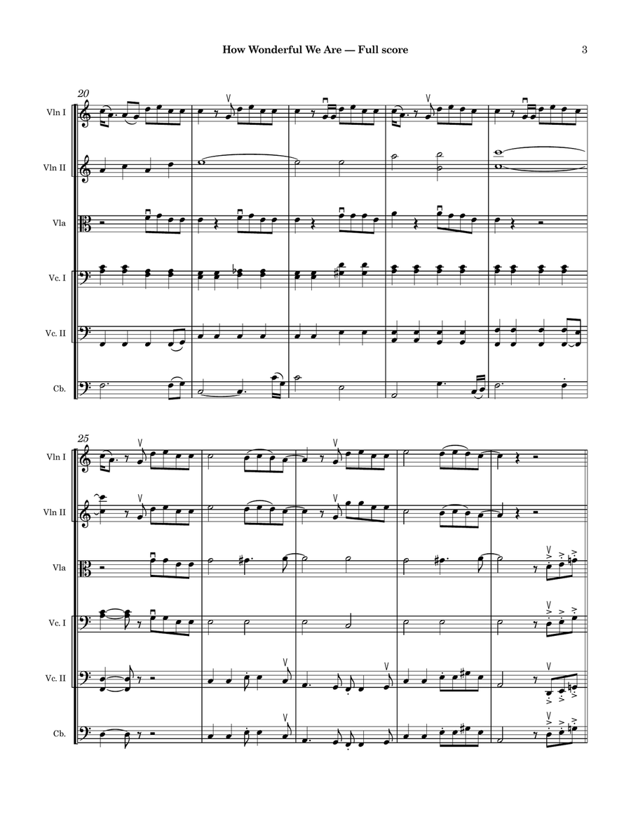 How Wonderful We Are String Orchestra scores gallery preview page 3
