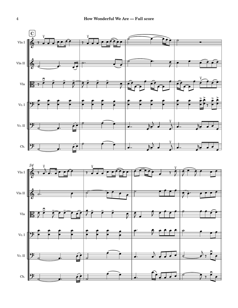 How Wonderful We Are String Orchestra scores gallery preview page 4