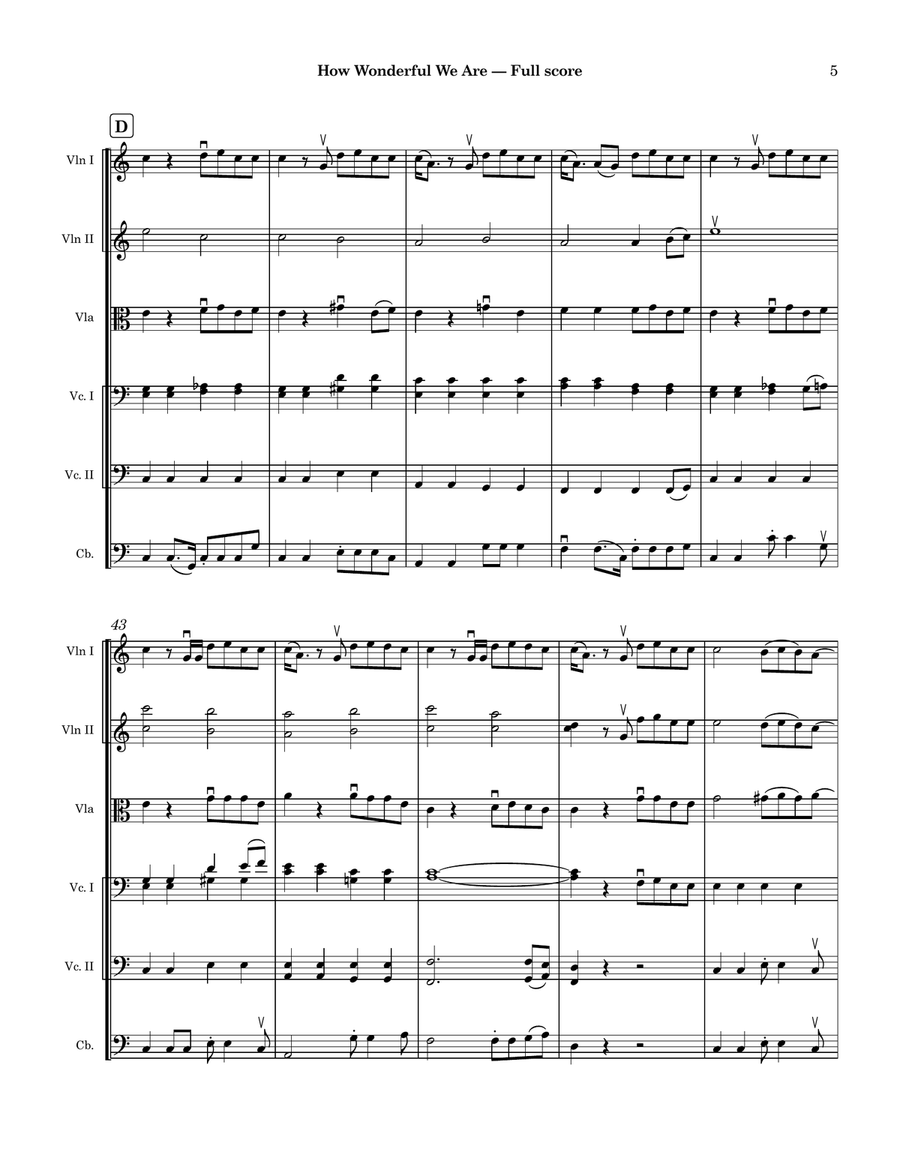 How Wonderful We Are String Orchestra scores gallery preview page 5