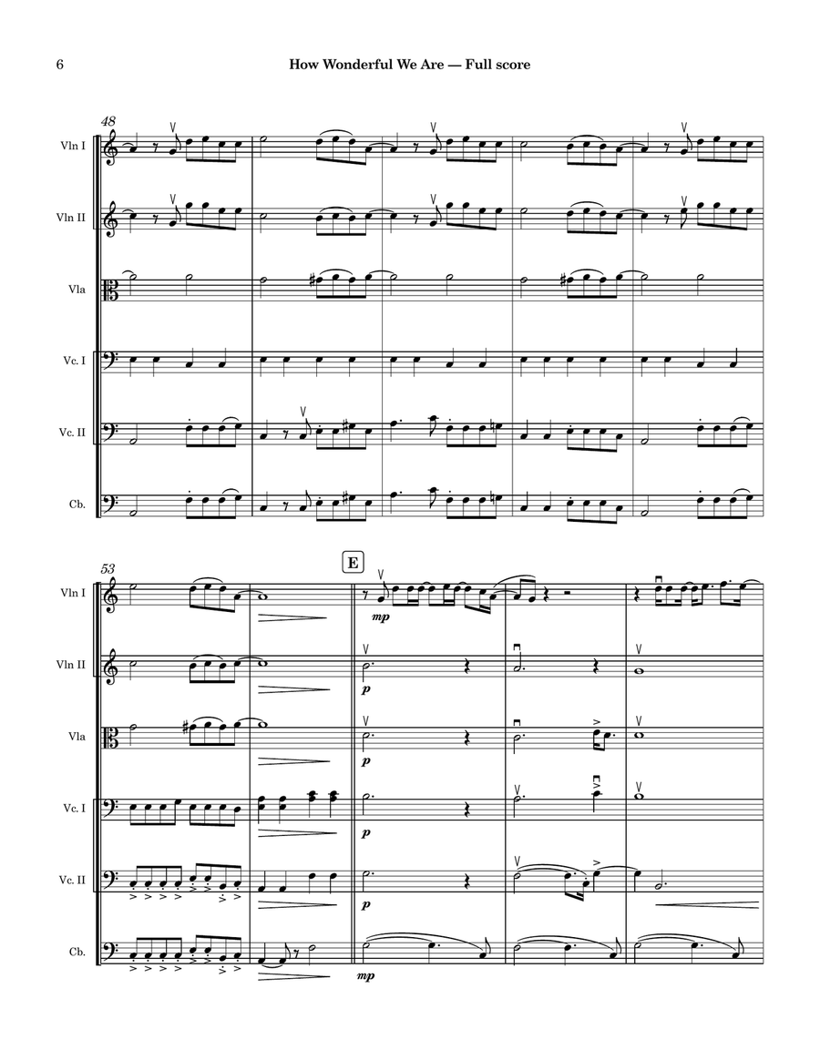 How Wonderful We Are String Orchestra scores gallery preview page 6