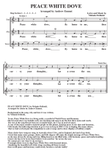 Peace White Dove A Cappella SAT