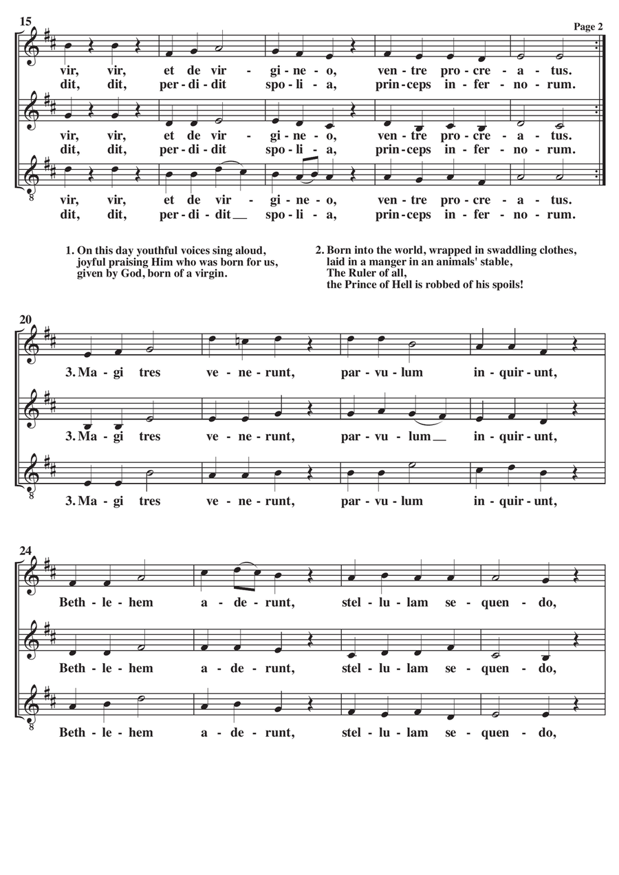 Personent Hodie A Cappella SAT SAT scores gallery preview page 2