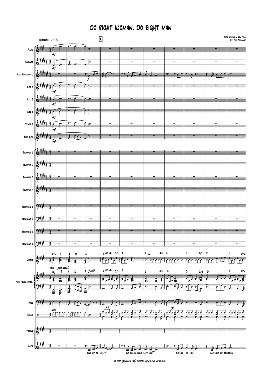 Do Right Woman Do Right Man Jazz Ensemble scores gallery preview page 2