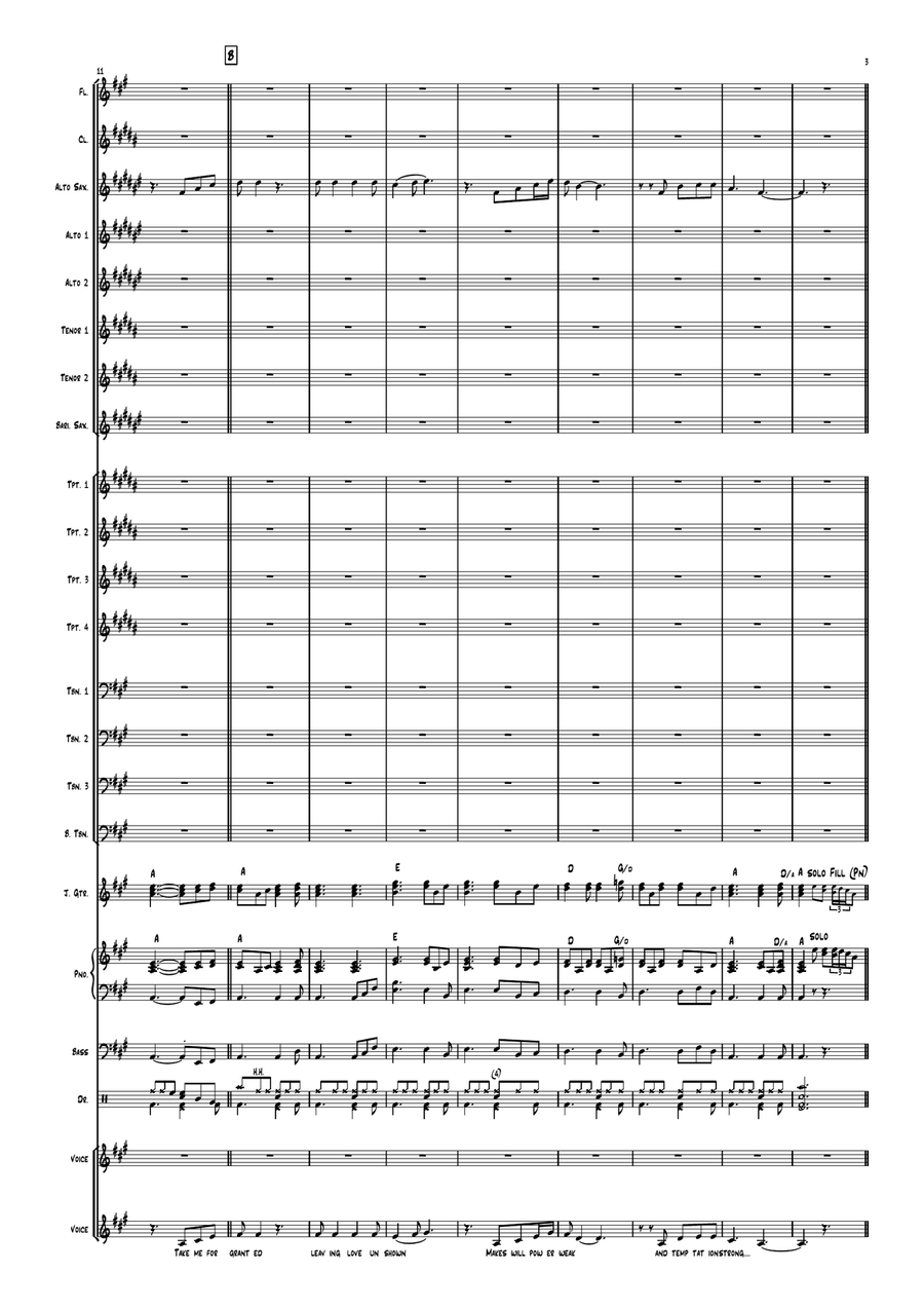 Do Right Woman Do Right Man Jazz Ensemble scores gallery preview page 3