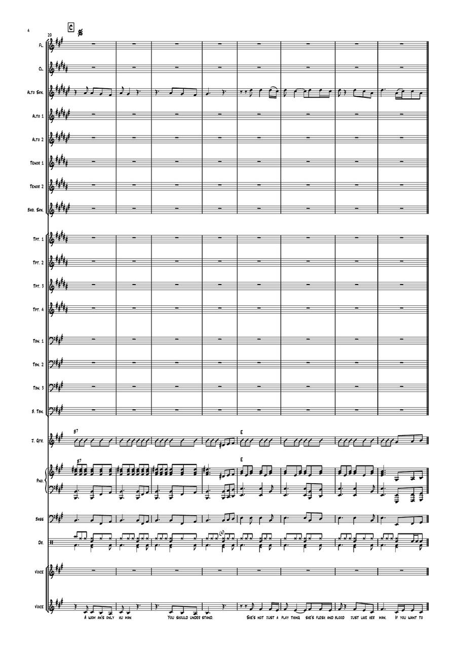 Do Right Woman Do Right Man Jazz Ensemble scores gallery preview page 4