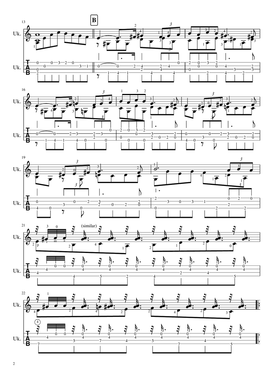 Pavane Pavane Ukulele scores gallery preview page 2