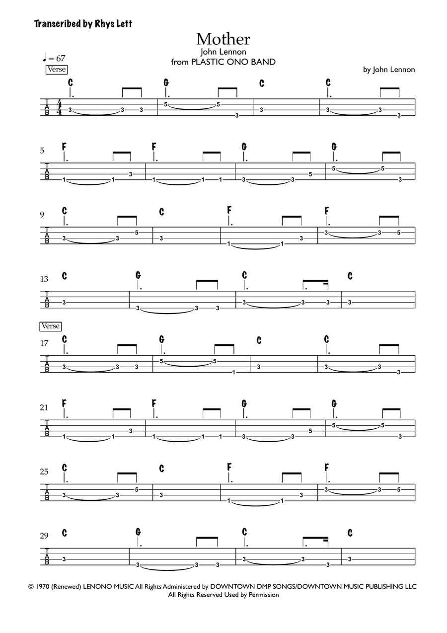 Mother Mother Acoustic Guitar scores gallery preview page 1