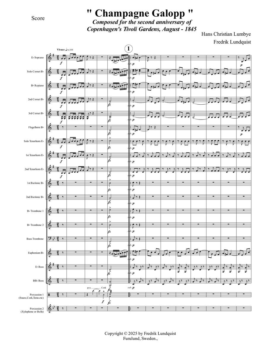 Champagne Galop Brass Band scores gallery preview page 1