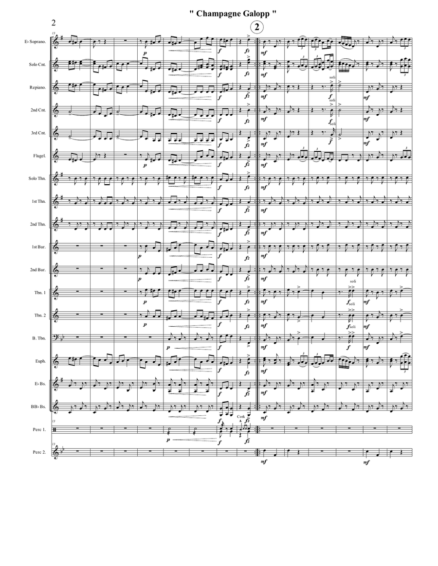 Champagne Galop Brass Band scores gallery preview page 2