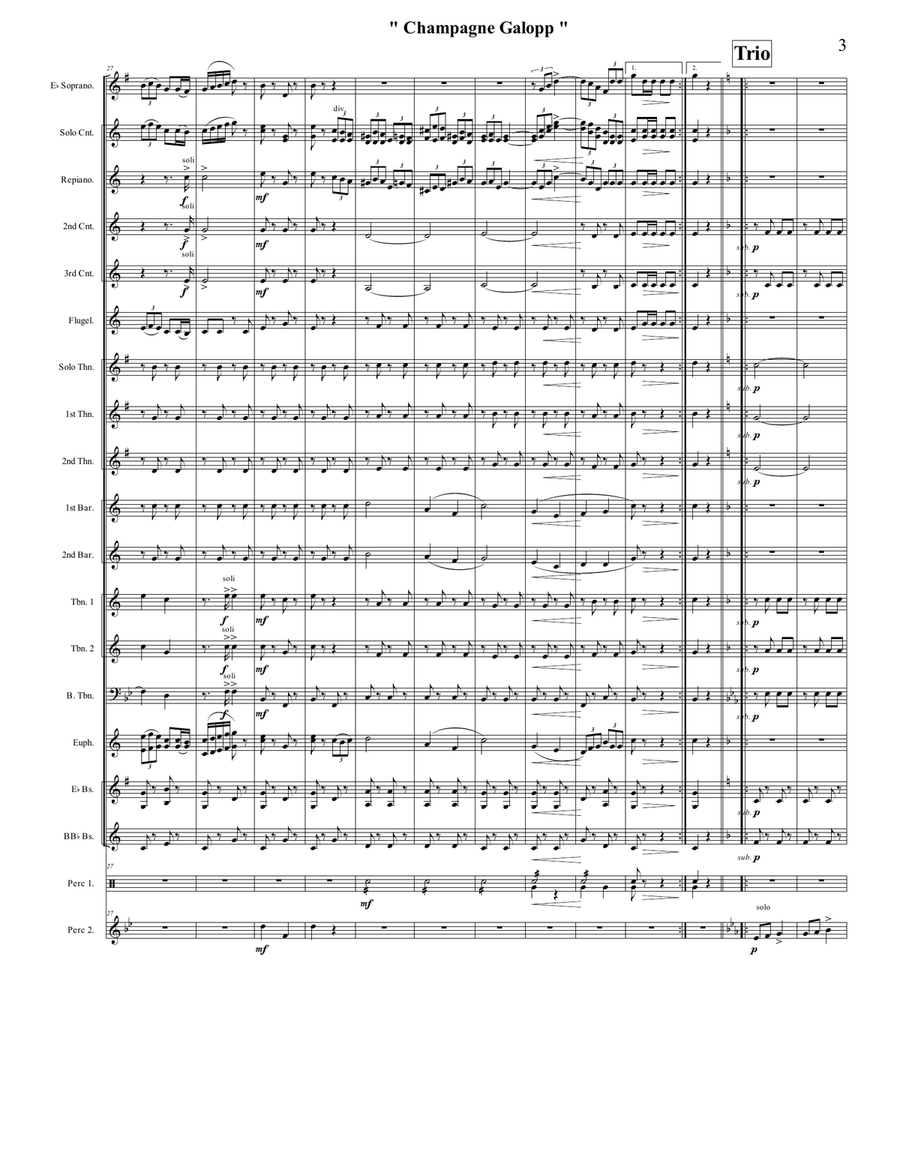 Champagne Galop Brass Band scores gallery preview page 3