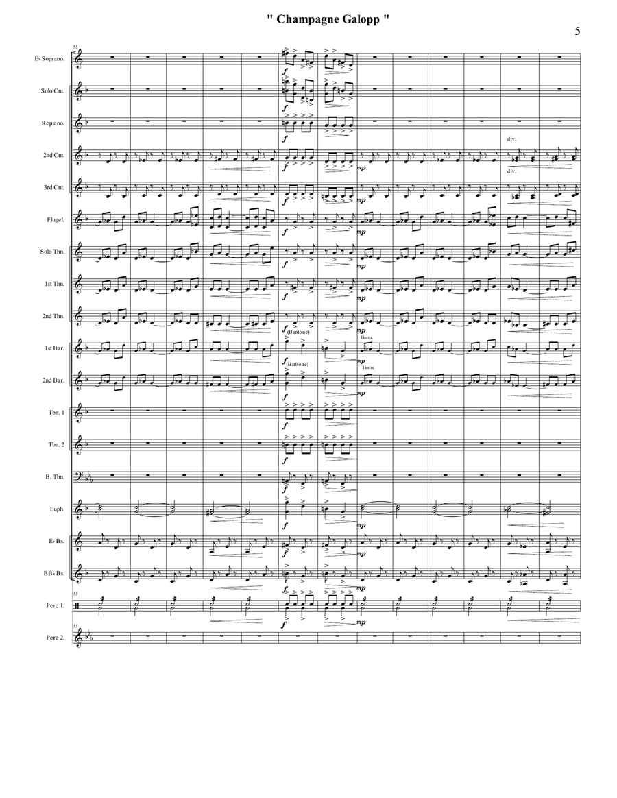 Champagne Galop Brass Band scores gallery preview page 5