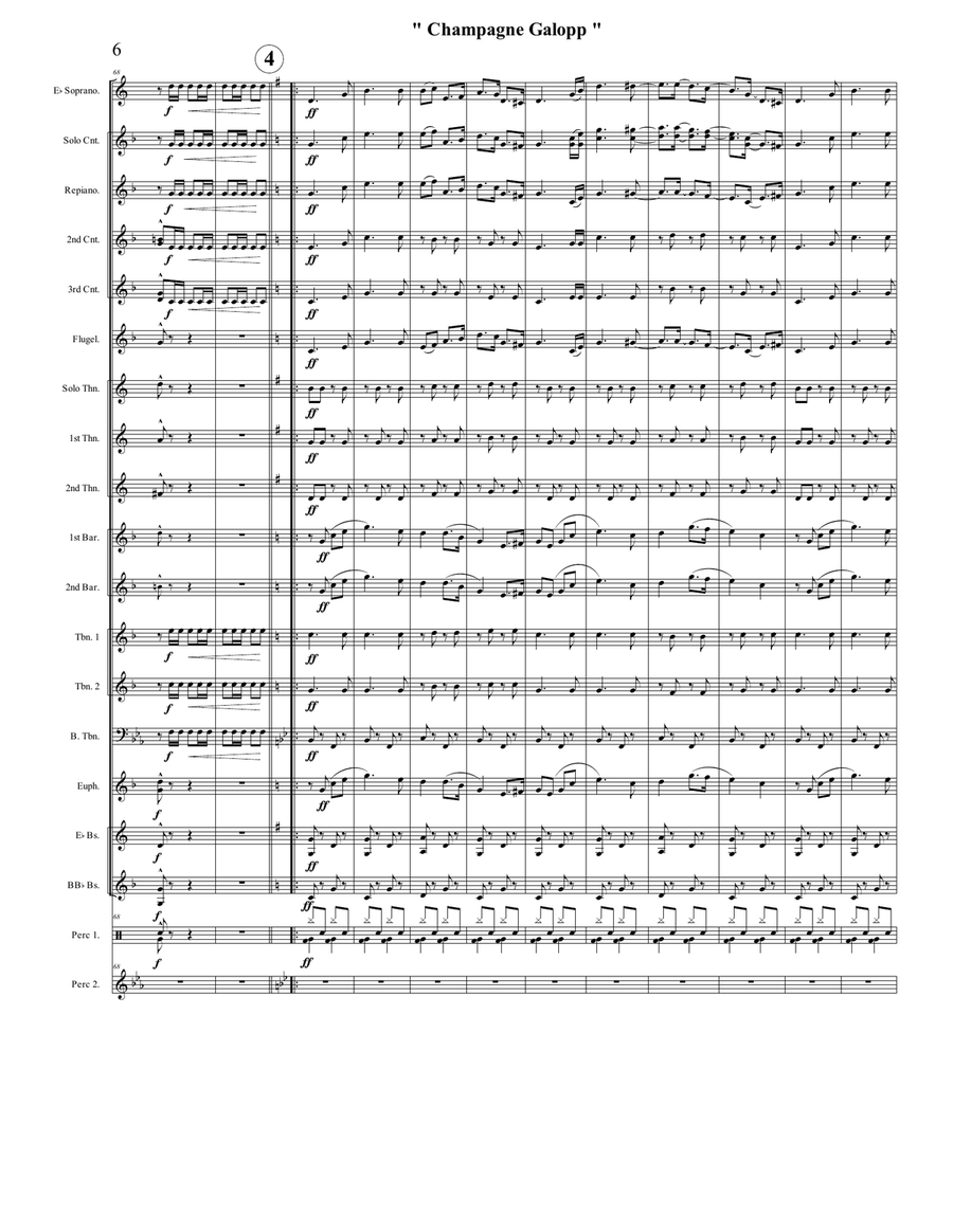 Champagne Galop Brass Band scores gallery preview page 6