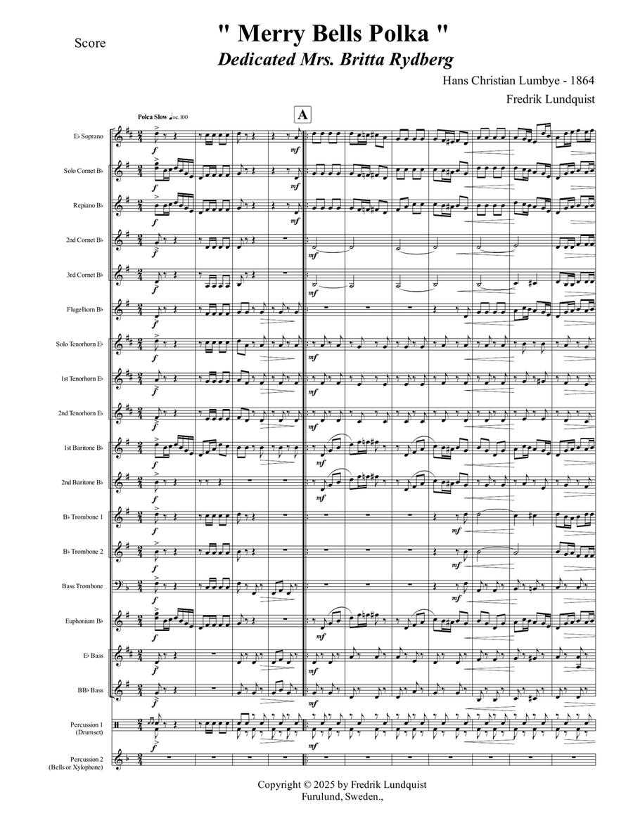 Merry Bells Polka Chamber Music scores gallery preview page 1