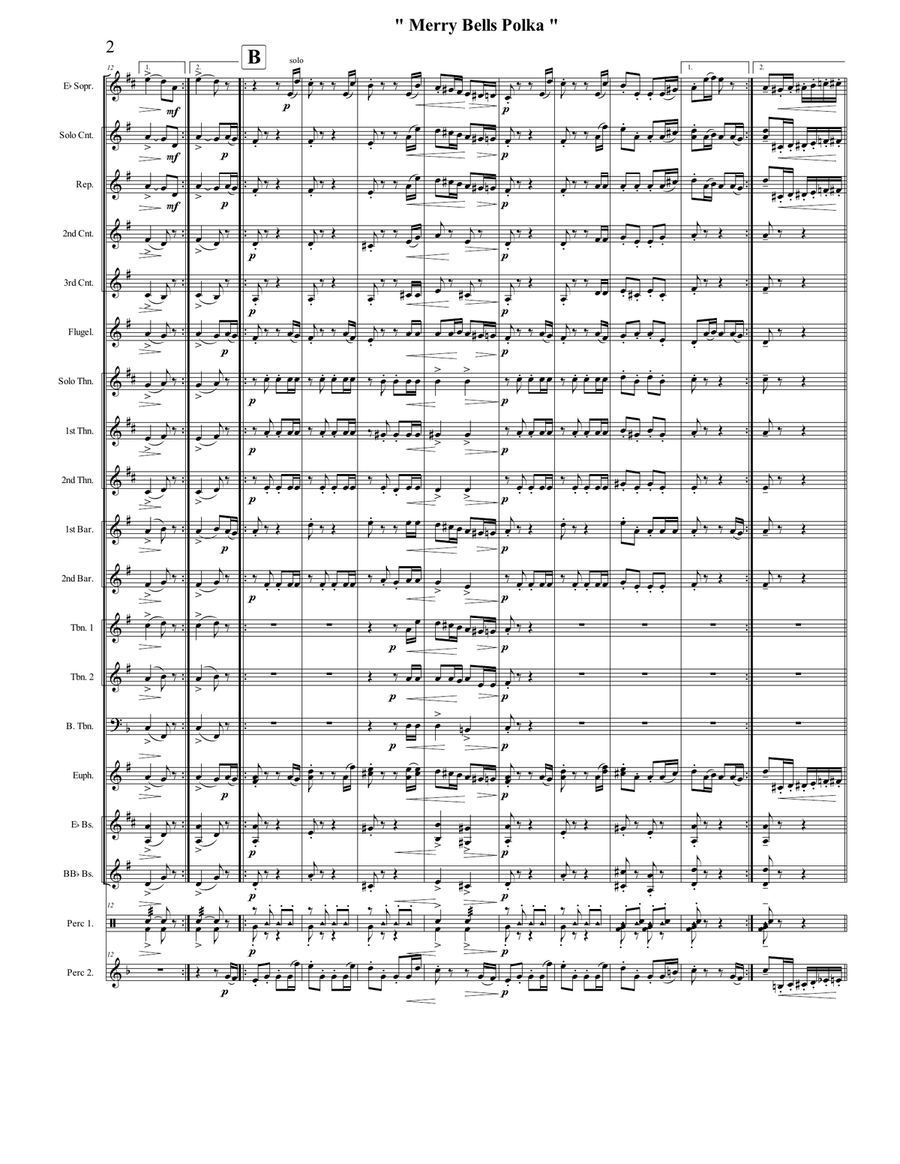 Merry Bells Polka Chamber Music scores gallery preview page 2