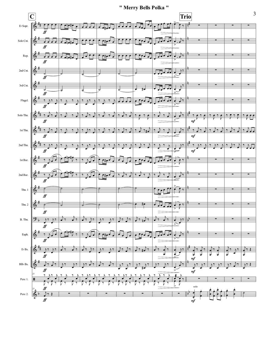 Merry Bells Polka Chamber Music scores gallery preview page 3