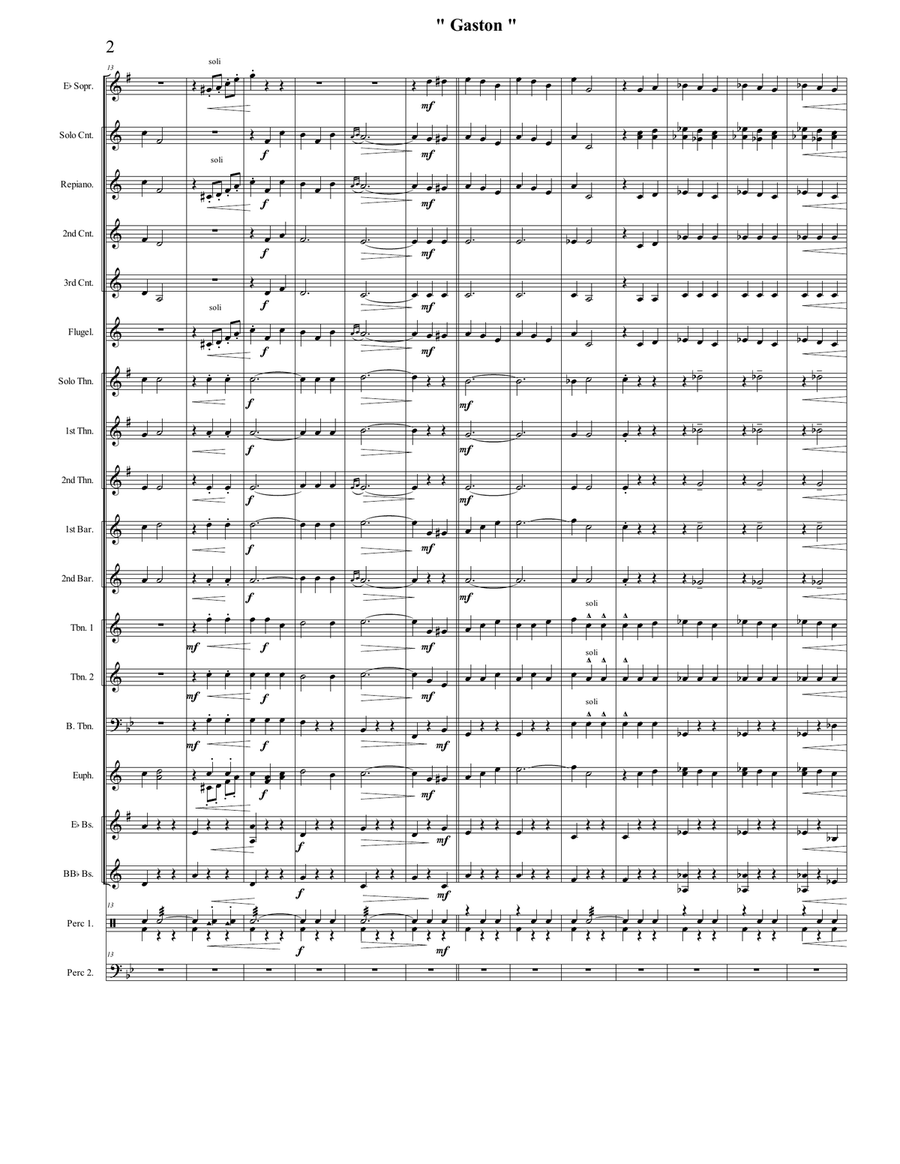 Gaston Brass Band scores gallery preview page 2