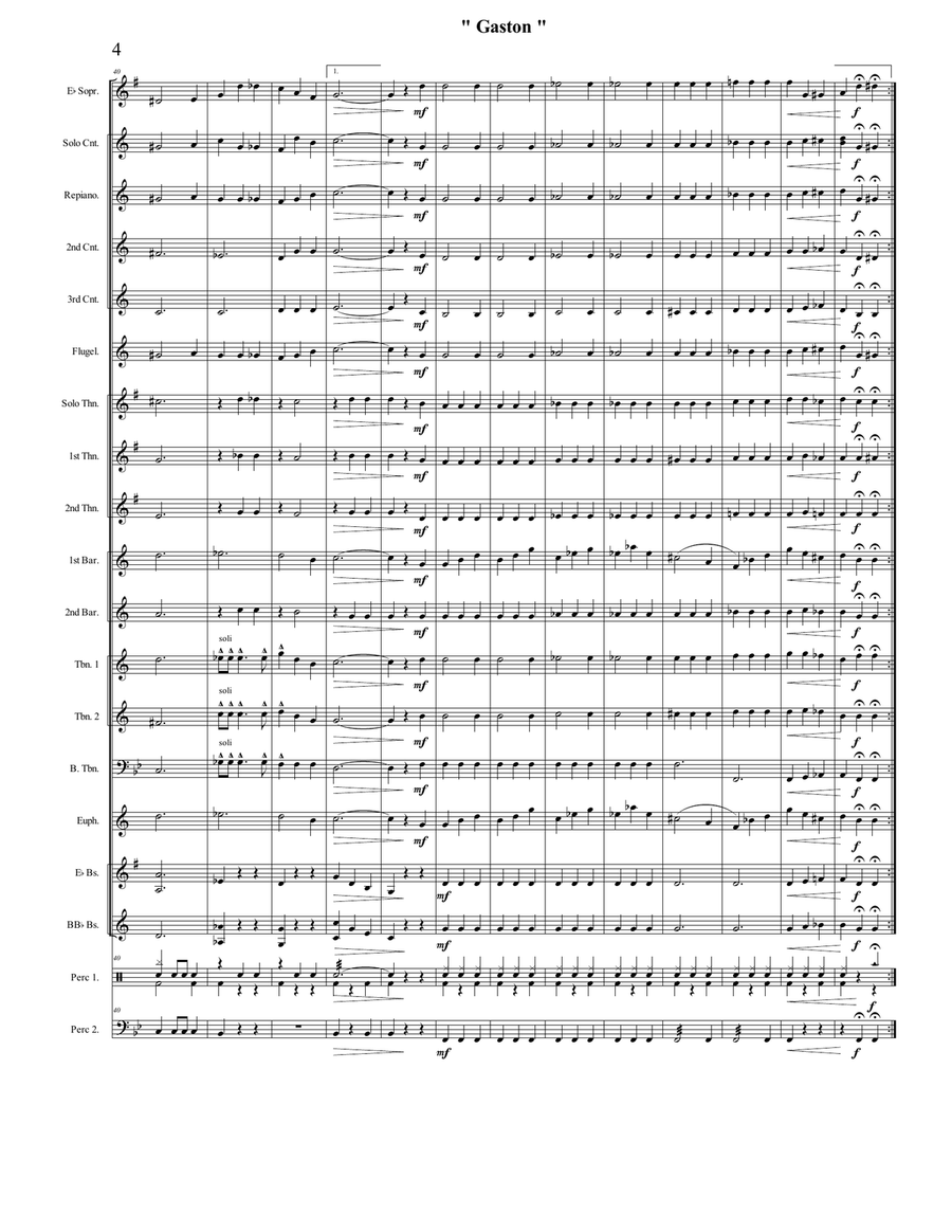 Gaston Brass Band scores gallery preview page 4