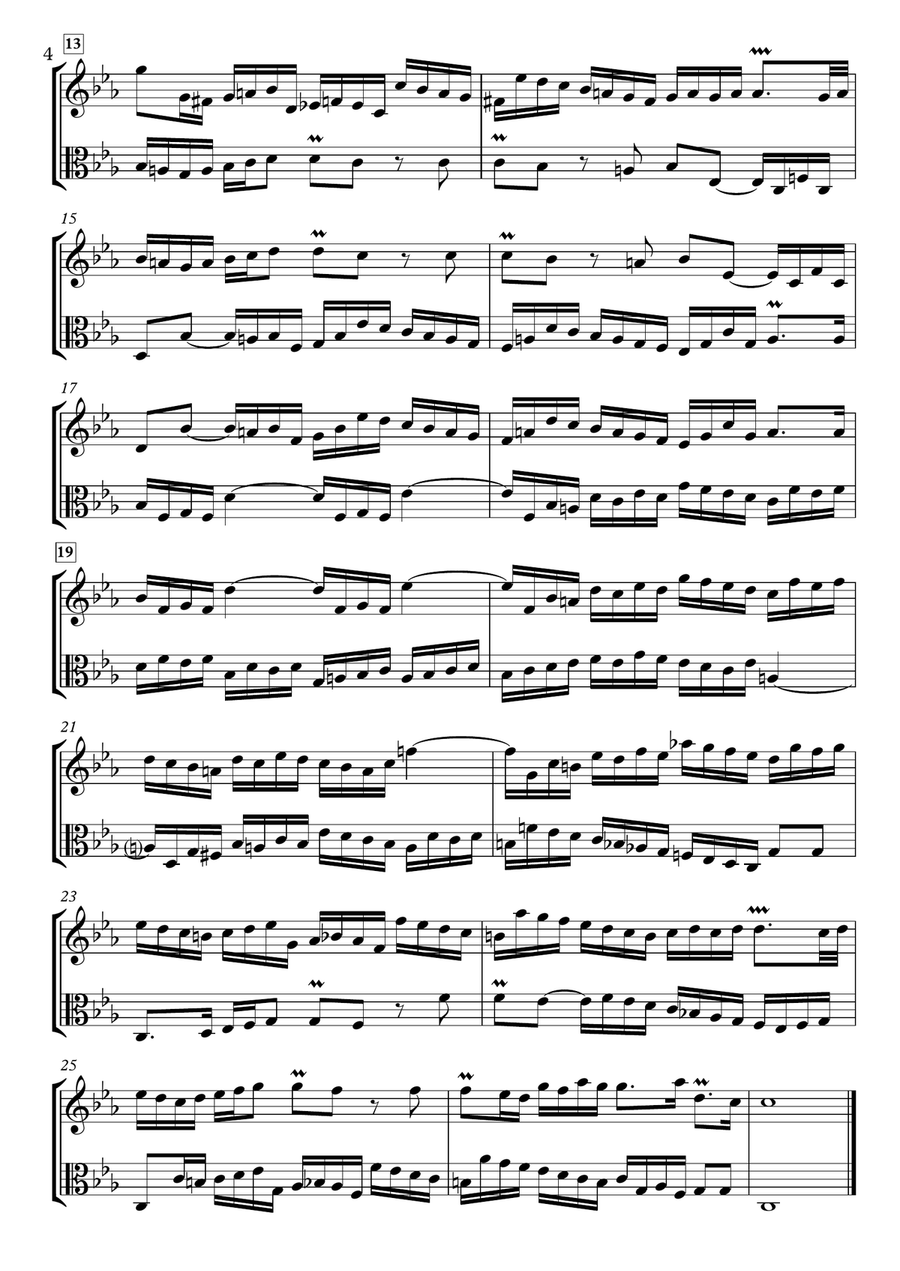 Two-Part Inventions BWV 772-786 for Violin & Viola String Duet scores gallery preview page 4