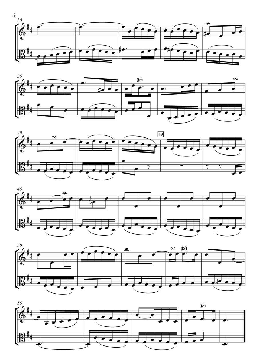 Two-Part Inventions BWV 772-786 for Violin & Viola String Duet scores gallery preview page 6