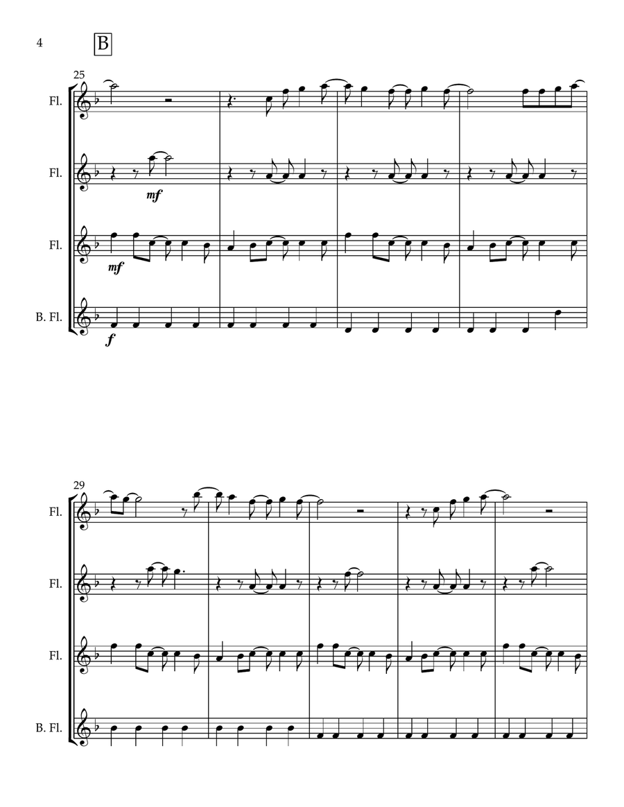 Just The Way You Are Just The Way You Are Flute Quartet scores gallery preview page 4