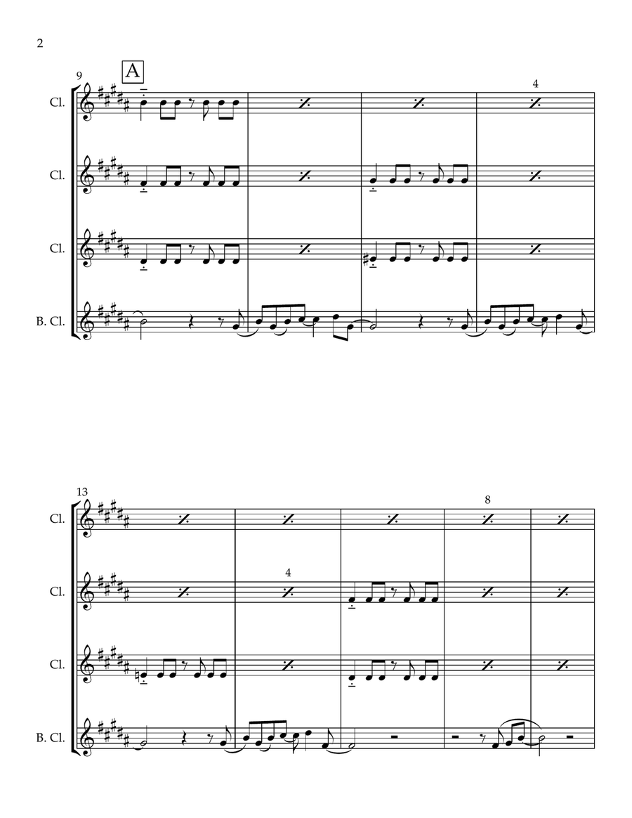 Love Is Easy Love Is Easy Clarinet Quartet scores gallery preview page 2
