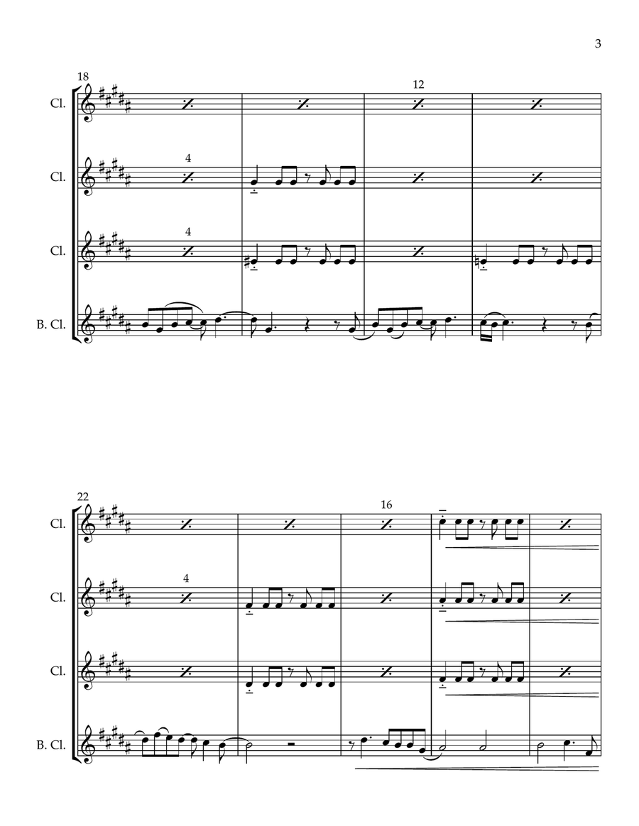 Love Is Easy Love Is Easy Clarinet Quartet scores gallery preview page 3