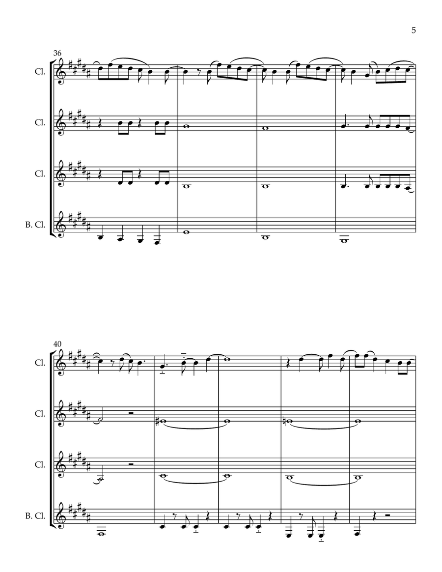 Love Is Easy Love Is Easy Clarinet Quartet scores gallery preview page 5