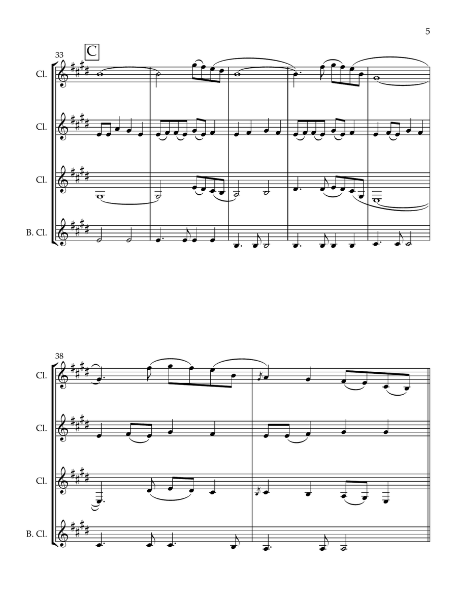 Love Story Love Story Clarinet Quartet scores gallery preview page 5