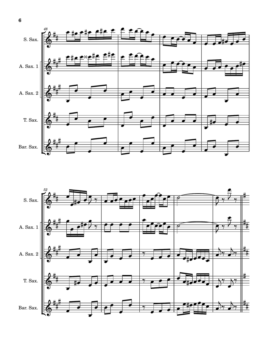 Apple Jack Rag Saxophone Quintet scores gallery preview page 6