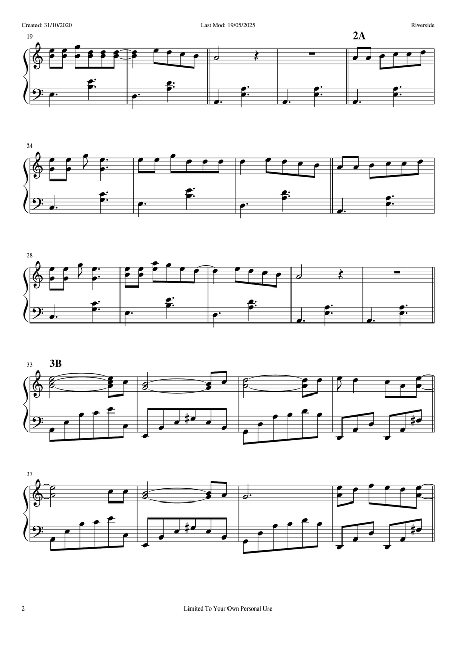 Riverside Riverside Piano Solo scores gallery preview page 2