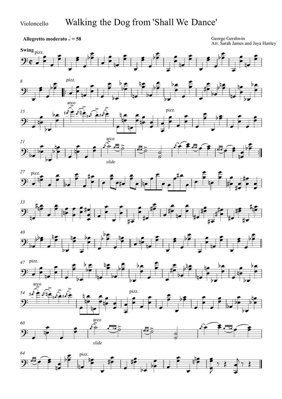 'Promenade' Walking the Dog String Duet scores gallery preview page 2