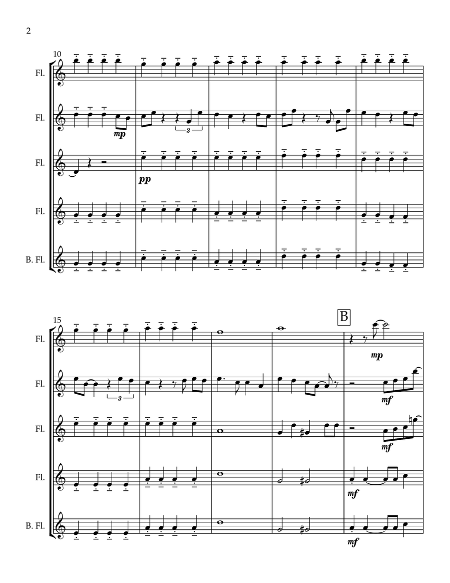 Lucky Lucky Flute Quartet scores gallery preview page 2