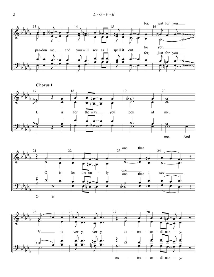 L-O-V-E L-O-V-E 4-Part scores gallery preview page 2