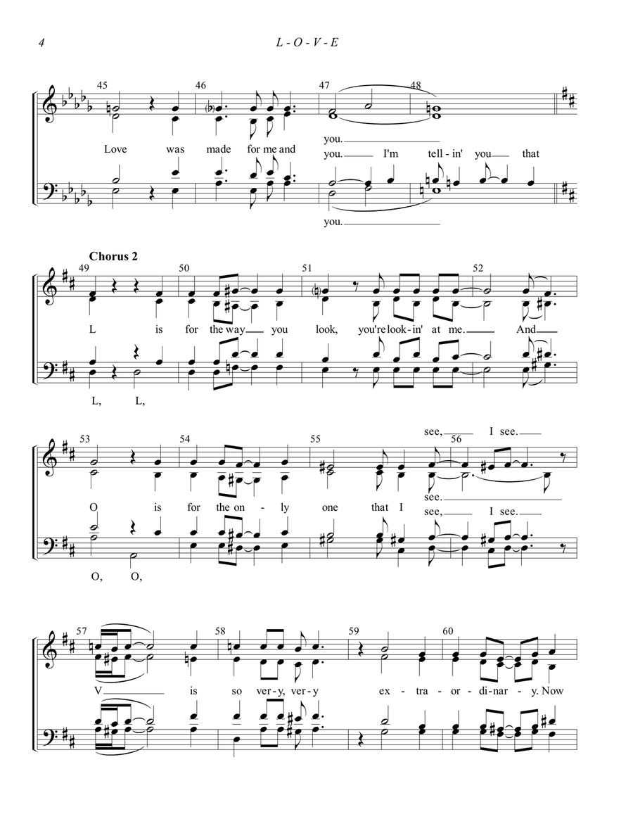 L-O-V-E L-O-V-E 4-Part scores gallery preview page 4