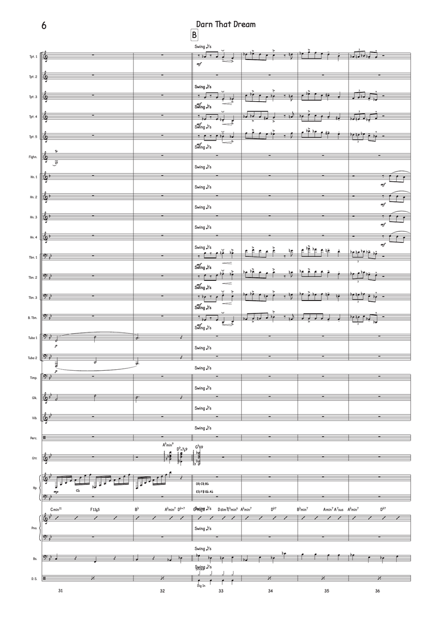 Darn That Dream Darn That Dream Jazz Ensemble scores gallery preview page 6