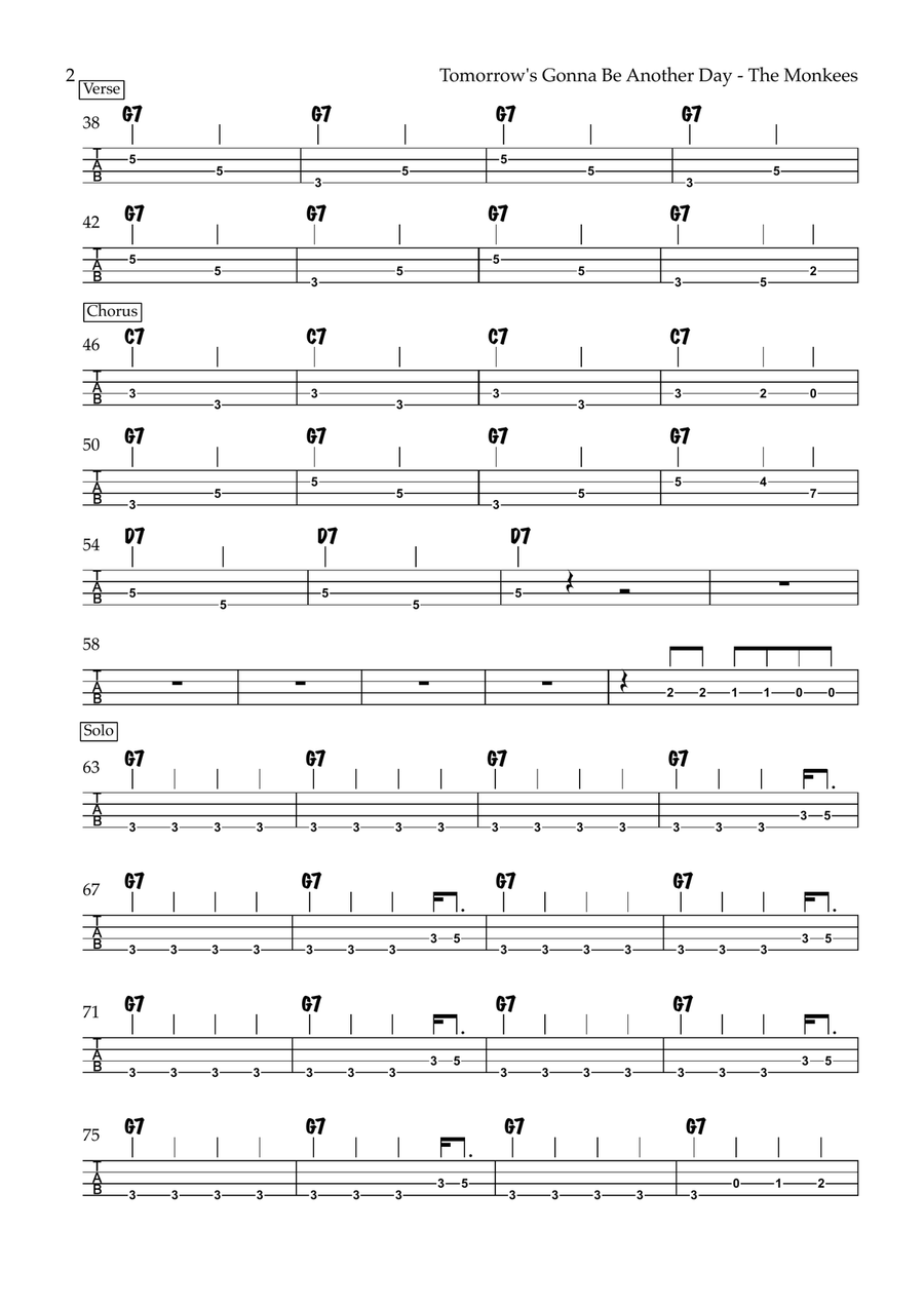 Tomorrow's Gonna Be Another Day Acoustic Guitar scores gallery preview page 2